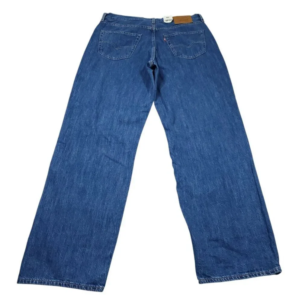 Levis Premium 568 Jeans Loose Straight Linen+ Lightweight Denim Blue Men's 34x34